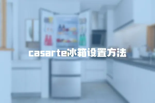 casarte冰箱設置方法