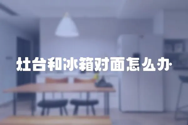 灶臺和冰箱對面怎么辦