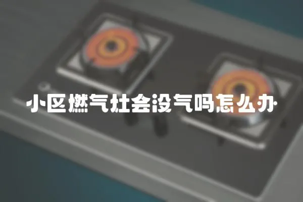 小區(qū)燃氣灶會沒氣嗎怎么辦