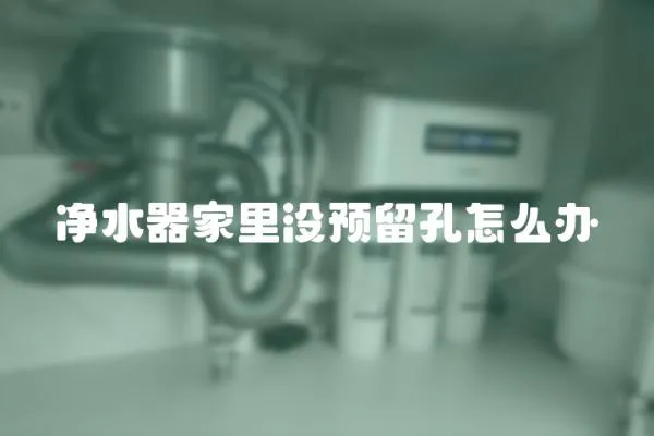 凈水器家里沒預留孔怎么辦