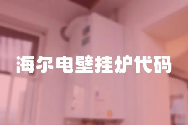海爾電壁掛爐代碼