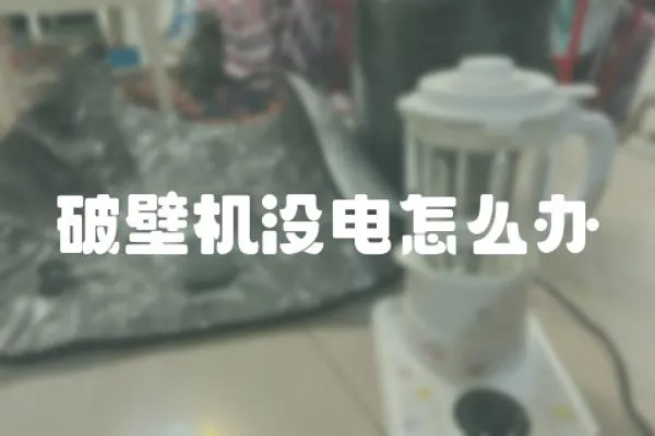 破壁機沒電怎么辦