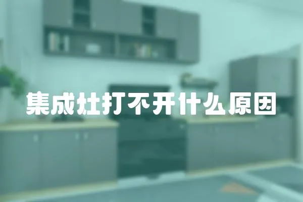 集成灶打不開什么原因