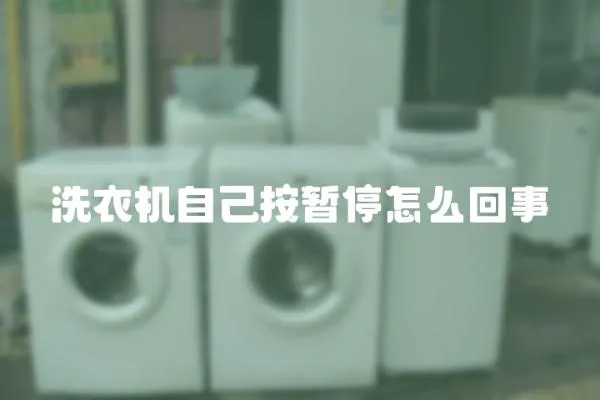 洗衣機(jī)自己按暫停怎么回事