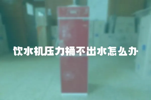 飲水機壓力桶不出水怎么辦