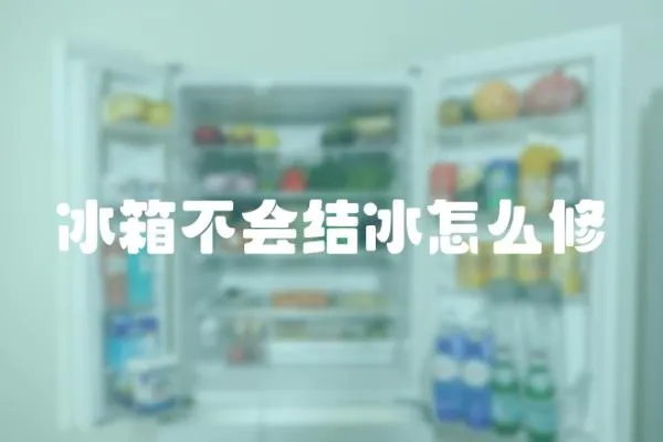 冰箱不會結冰怎么修