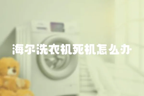 海爾洗衣機死機怎么辦