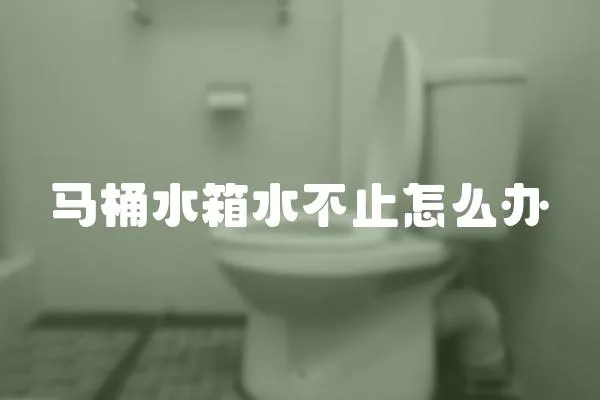 馬桶水箱水不止怎么辦