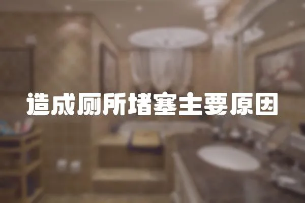 造成廁所堵塞主要原因