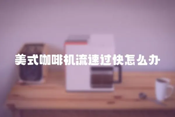 美式咖啡機流速過快怎么辦