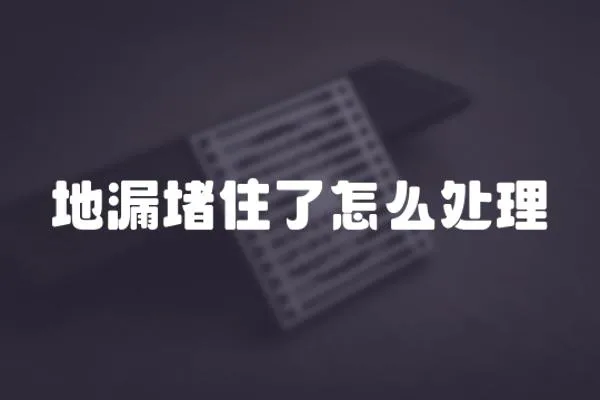 地漏堵住了怎么處理