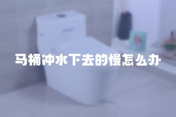 馬桶沖水下去的慢怎么辦