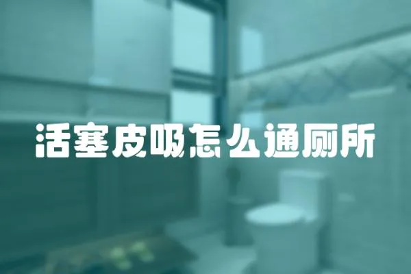 活塞皮吸怎么通廁所