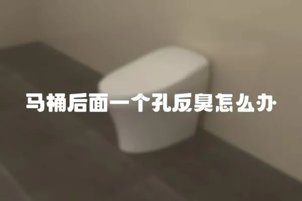 馬桶后面一個(gè)孔反臭怎么辦