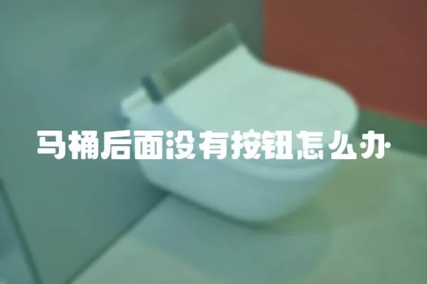 馬桶后面沒有按鈕怎么辦
