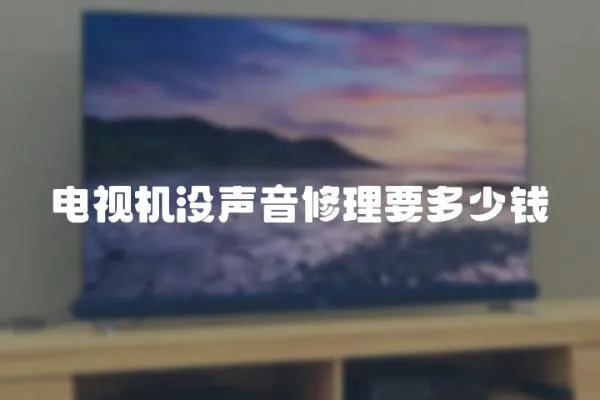電視機沒聲音修理要多少錢