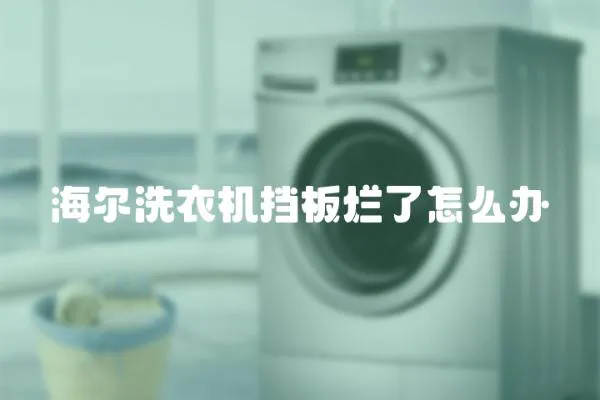 海爾洗衣機擋板爛了怎么辦
