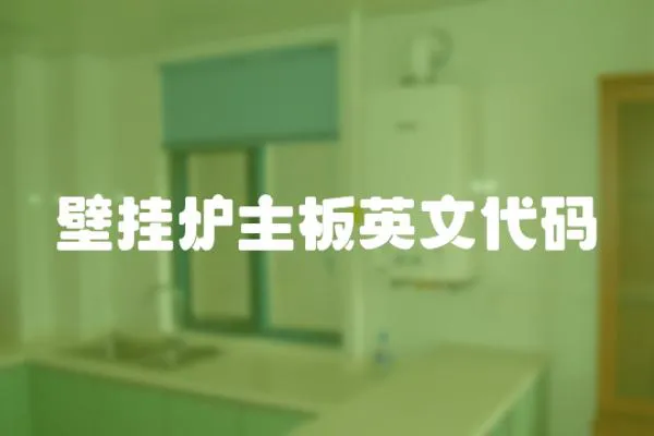 壁掛爐主板英文代碼