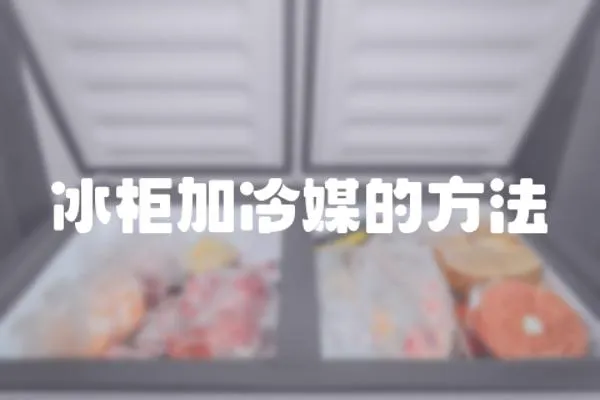 冰柜加冷媒的方法