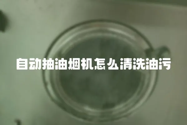 自動抽油煙機怎么清洗油污