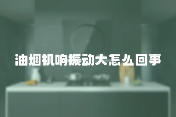 油煙機響振動大怎么回事