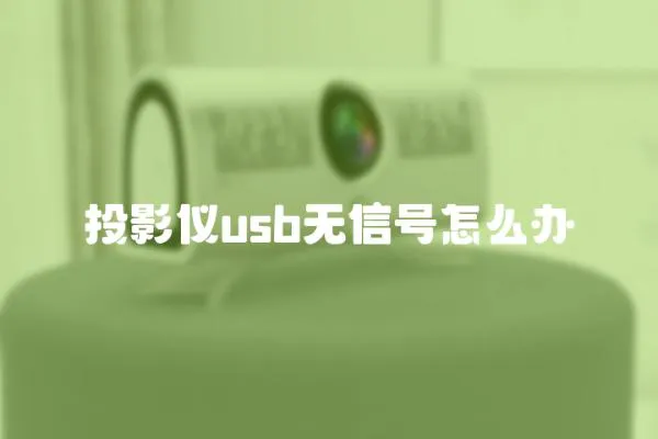 投影儀usb無信號怎么辦