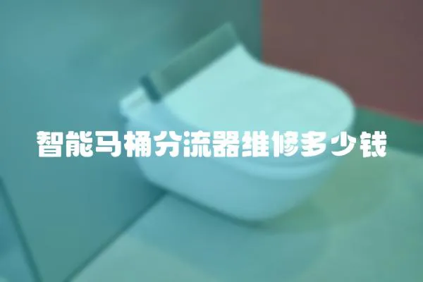 智能馬桶分流器維修多少錢