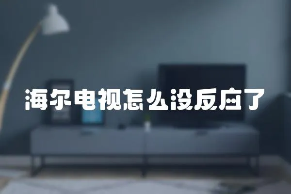 海爾電視怎么沒反應了