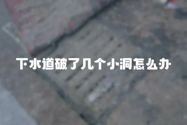 下水道破了幾個小洞怎么辦