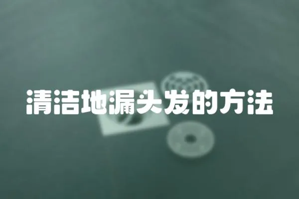 清潔地漏頭發的方法