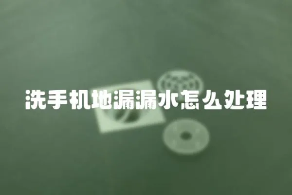 洗手機(jī)地漏漏水怎么處理