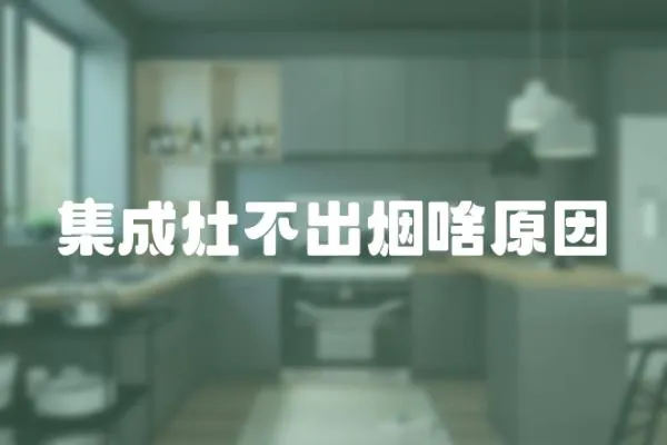 集成灶不出煙啥原因