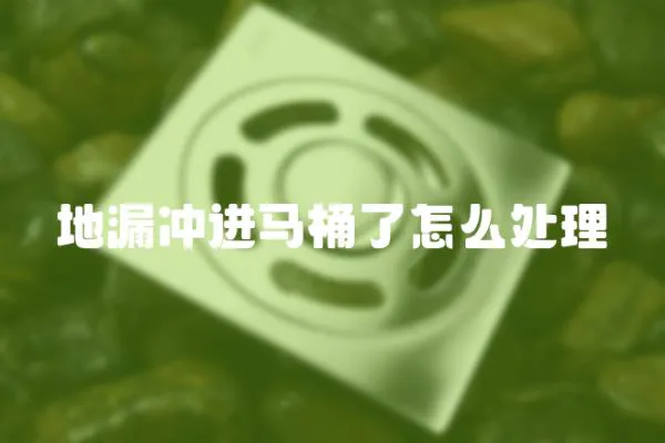 地漏沖進(jìn)馬桶了怎么處理