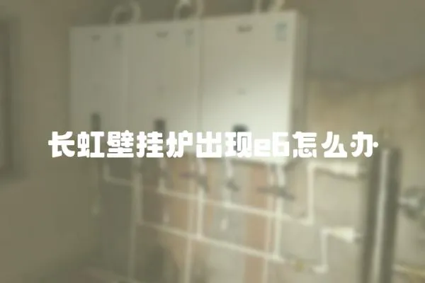 長虹壁掛爐出現(xiàn)e6怎么辦