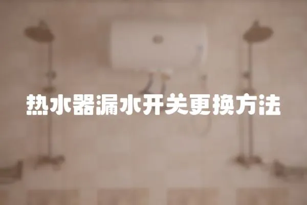 熱水器漏水開關更換方法