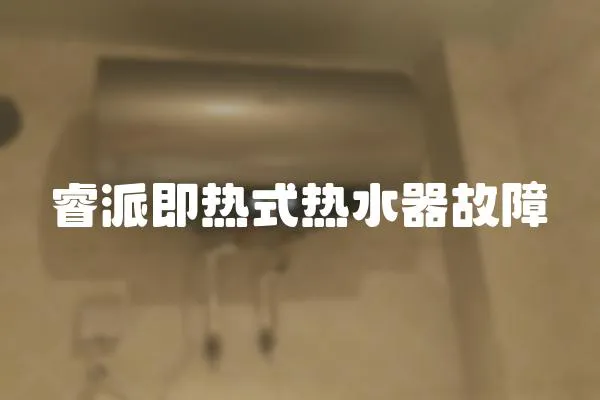 睿派即熱式熱水器故障