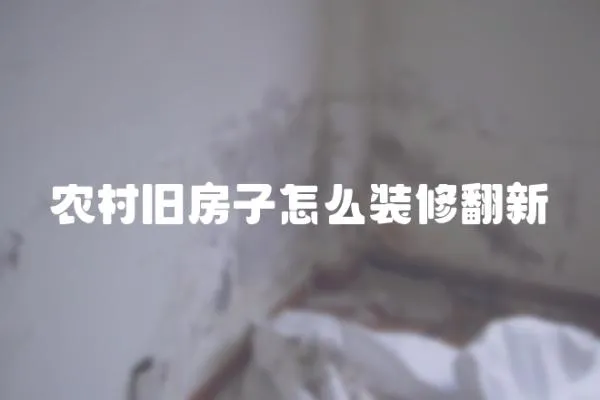 農村舊房子怎么裝修翻新