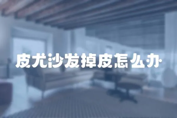 皮尤沙發掉皮怎么辦