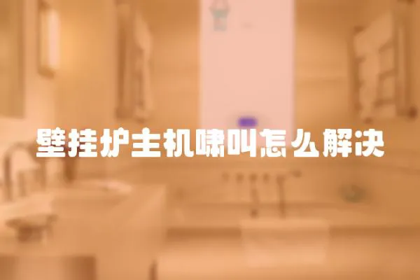 壁掛爐主機嘯叫怎么解決