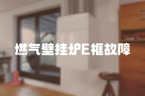 燃氣壁掛爐E框故障