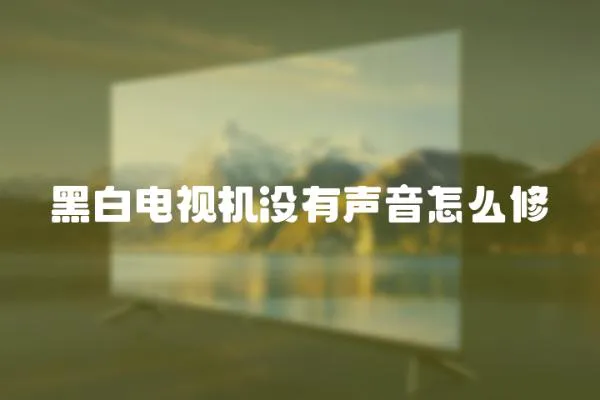 黑白電視機(jī)沒有聲音怎么修