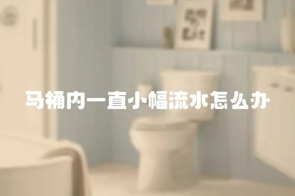 馬桶內一直小幅流水怎么辦