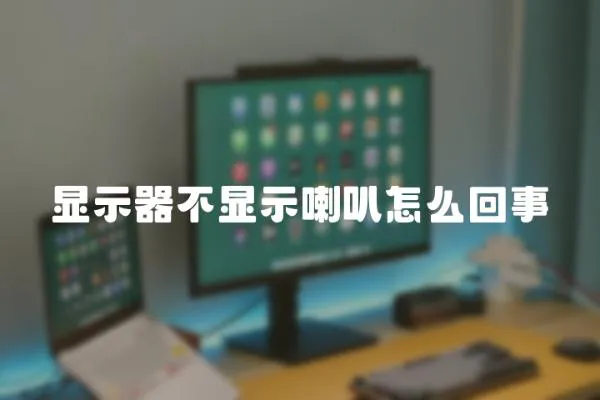 顯示器不顯示喇叭怎么回事