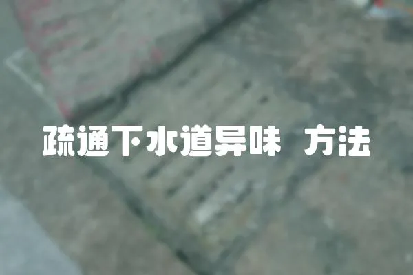 疏通下水道異味嘅方法
