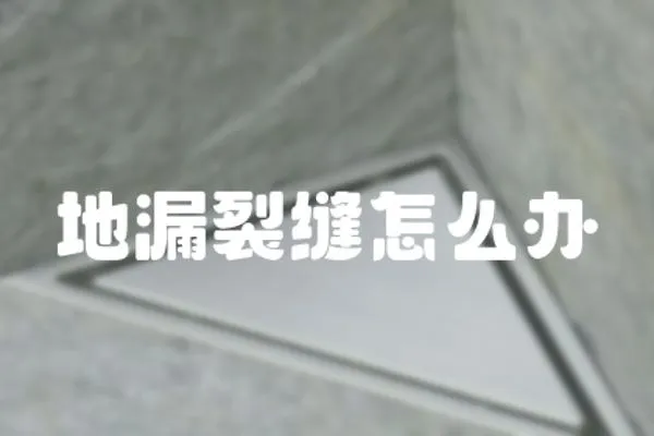 地漏裂縫怎么辦