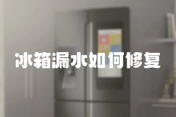 冰箱漏水如何修復