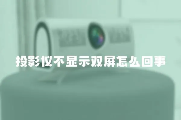 投影儀不顯示雙屏怎么回事
