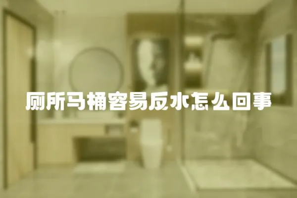 廁所馬桶容易反水怎么回事