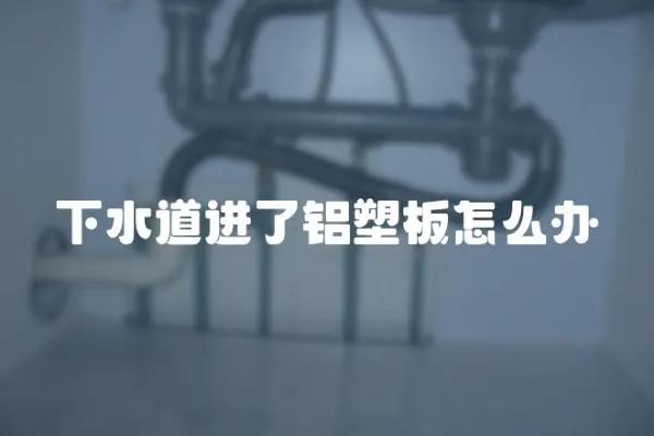 下水道進了鋁塑板怎么辦