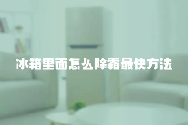 冰箱里面怎么除霜最快方法